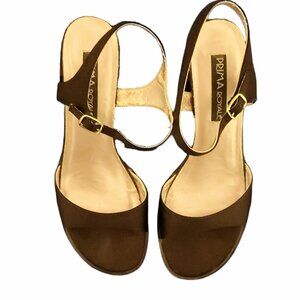 Prima Royale Black Sandals 3 in Stacked Heel Size 8.5